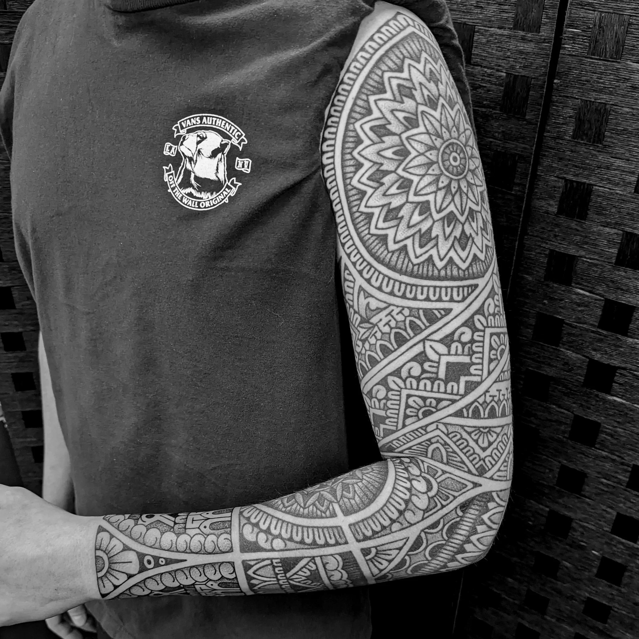Geometric Blackwork Sleeve — Blackwork tattoo by Daniel Gerbis at Inkvision Tattoo in Boise, Idaho